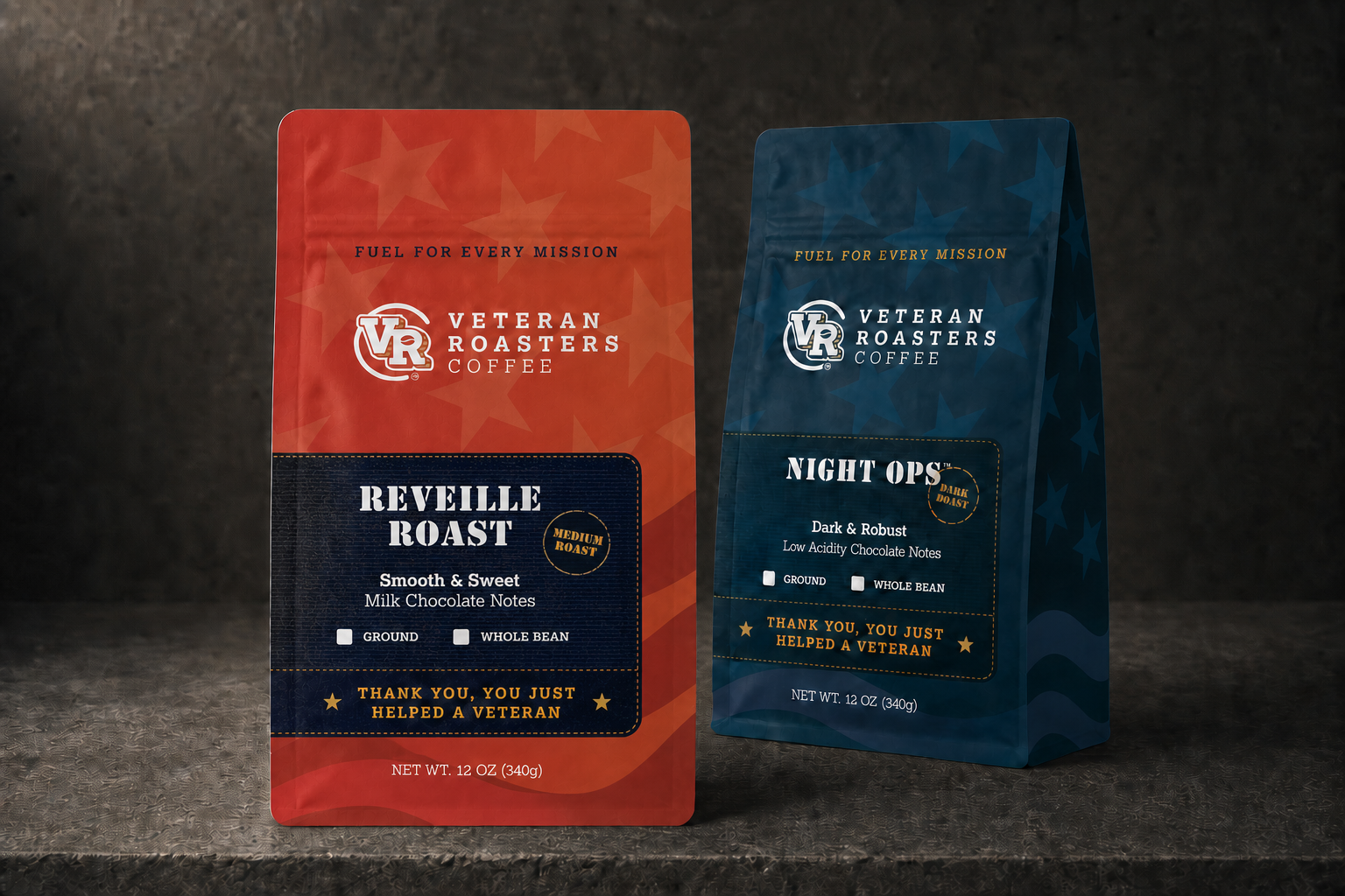 Reveille Roast + Night Ops | Ground Coffee | 2-Pack Gift Set